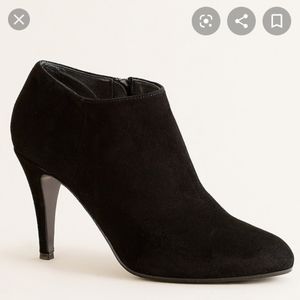 J. Crew suede metropolitan ankle heel bootie